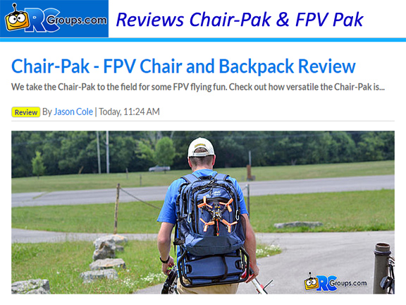 Chair-Pak & FPV Pak Reviewed by RCgroups.com